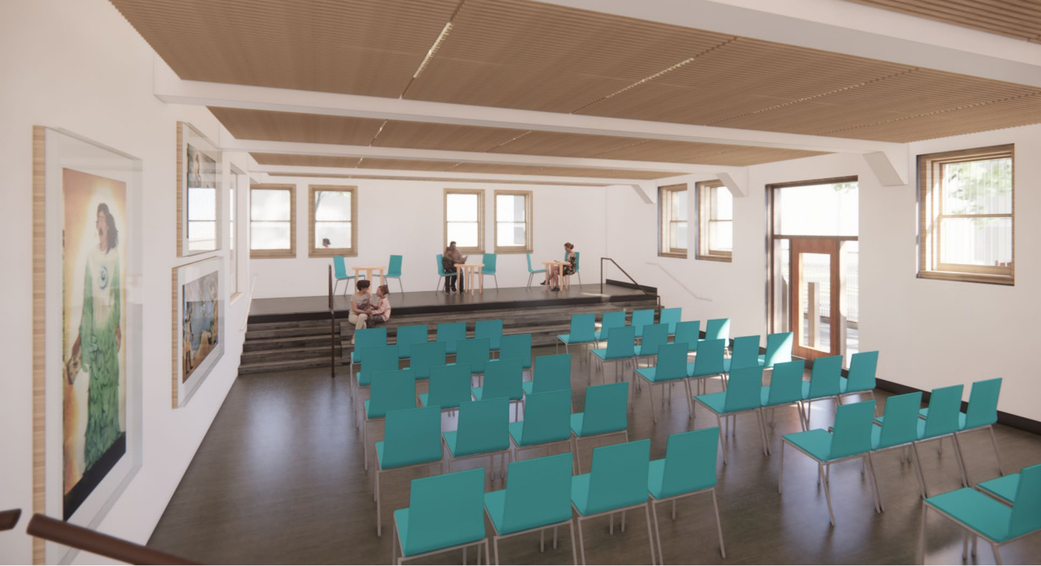 Mission Branch Library Community Room, rendering via SF Public Works
