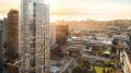 Four Seasons Private Residences at 706 Mission exterior at sunrise, Rendering of the Grand Penthouse, image courtesy 706 Mission Street Co, LLC | Steelblue