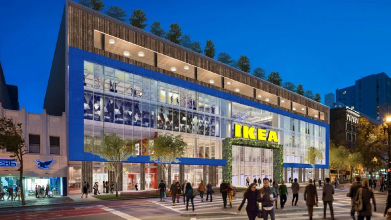 General concept rendering for the San Francisco IKEA, courtesy Ingka Centre