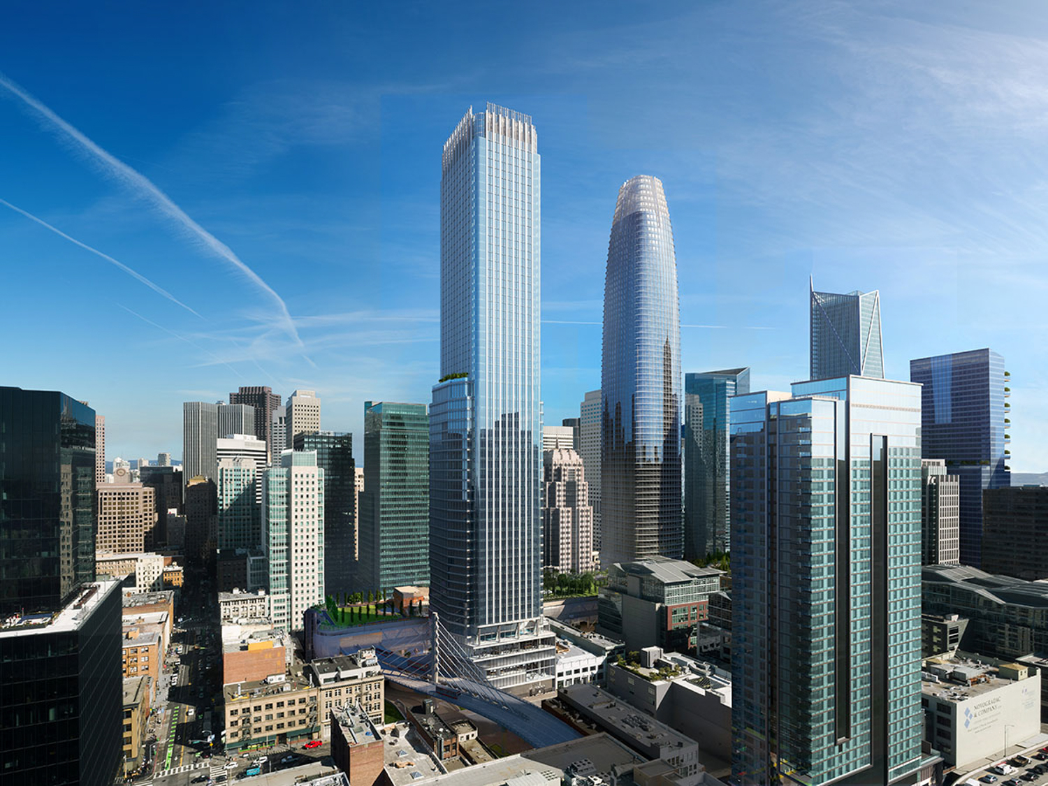 Parcel F Tower, design by Pelli Clarke Pelli with rendering by SteelBlue