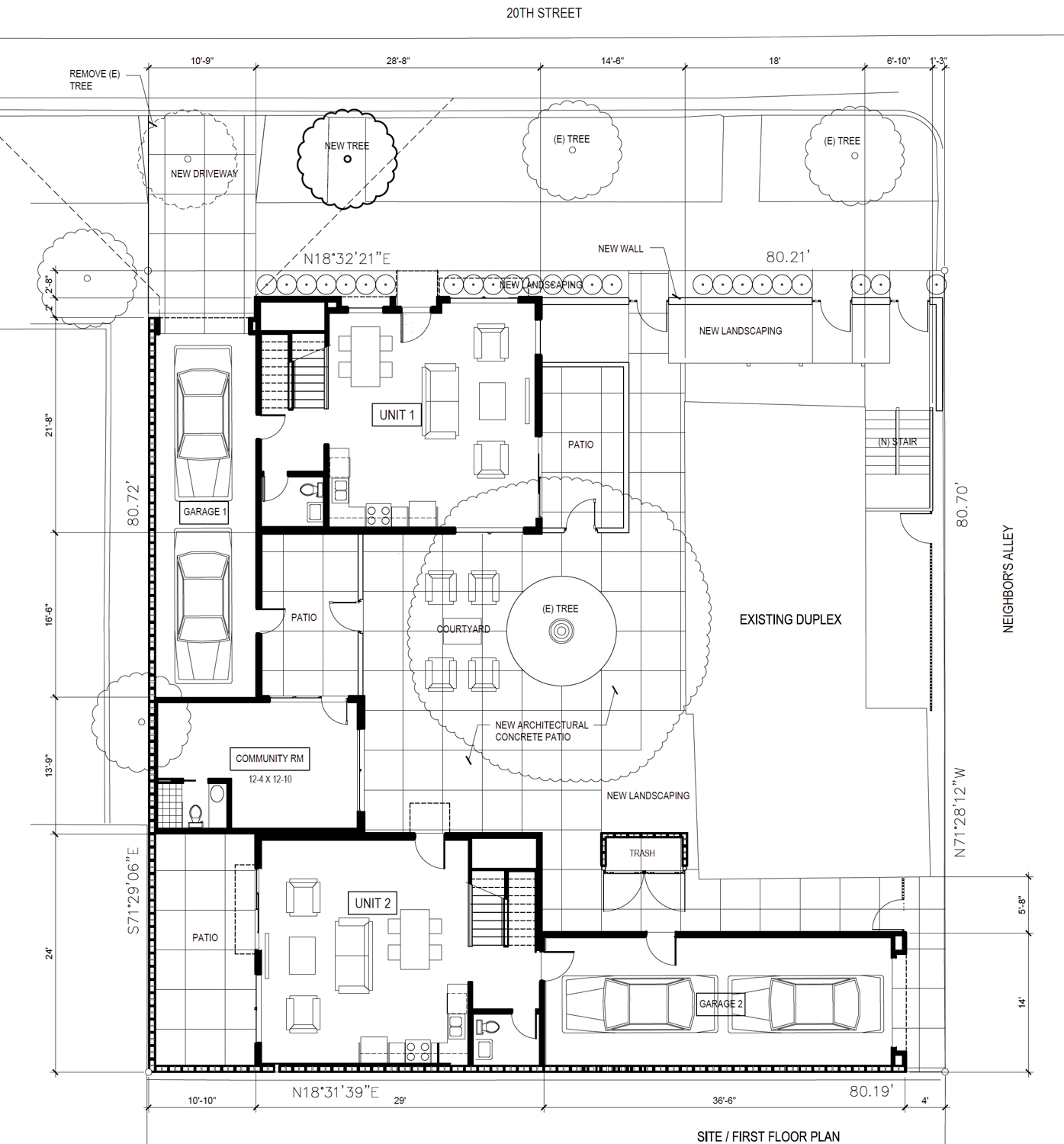 1423-1425 20th Street floor plan elevation, via GRAber-Rasmussen Architects