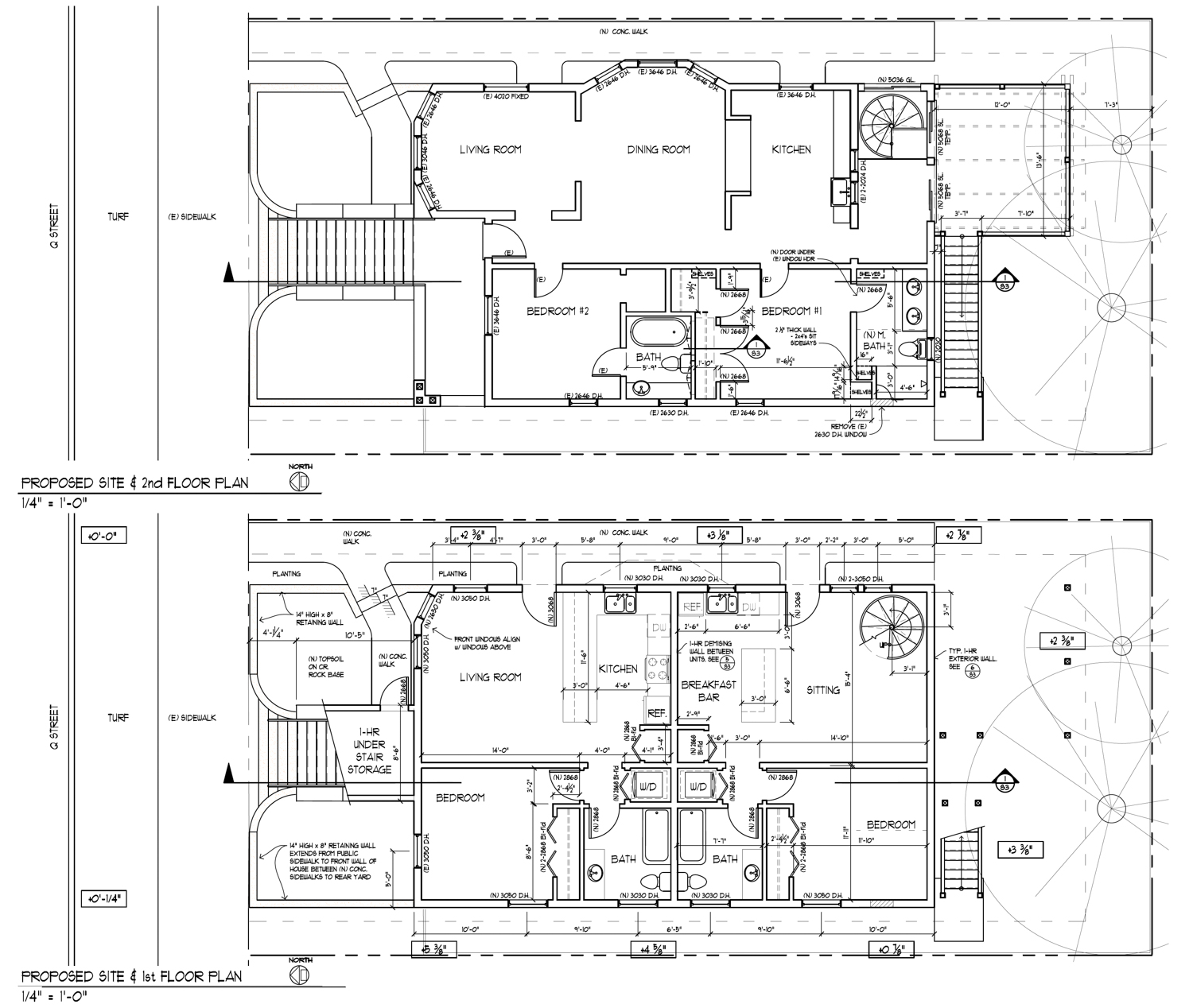 2526 Q Street floor plan, drawing by Tim Sullivan Engineering