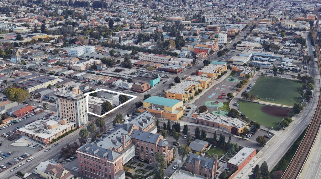 2700 International Boulevard outlined, image via Google Satellite