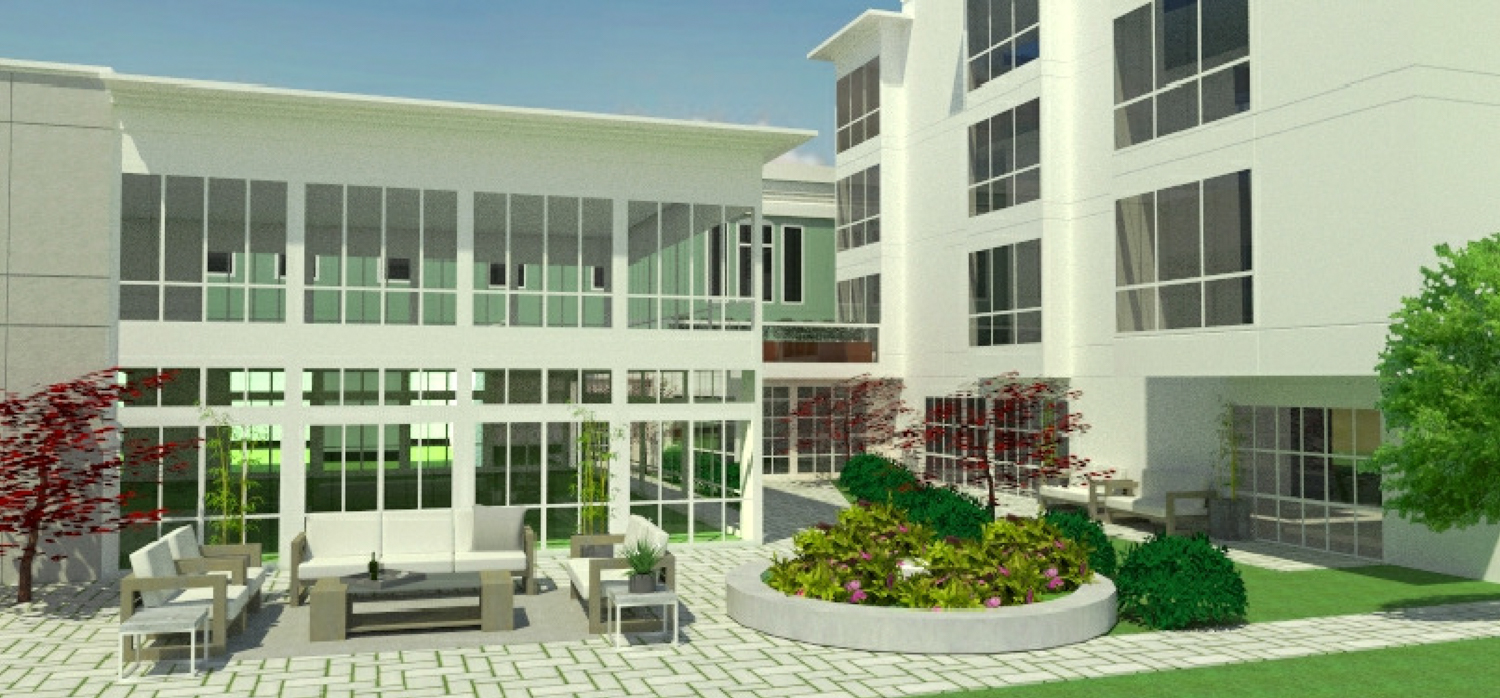2750 Geary Boulevard new courtyard, design by Kodama Diseno