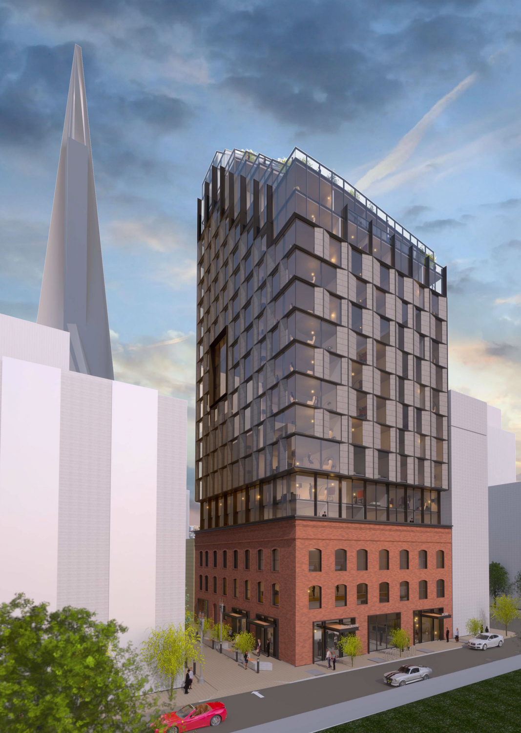 447 Battery Street proposal, rendering by Heller Manus Architects