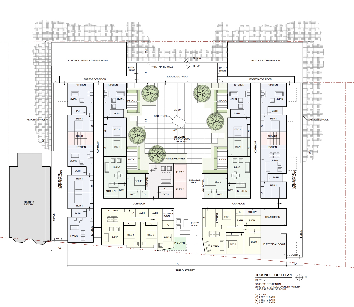 5250 3rd Street floor plan, drawing courtesy Leavitt Architecture