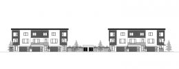 907 North Capitol Avenue elevation, drawing by Elite Design Studio
