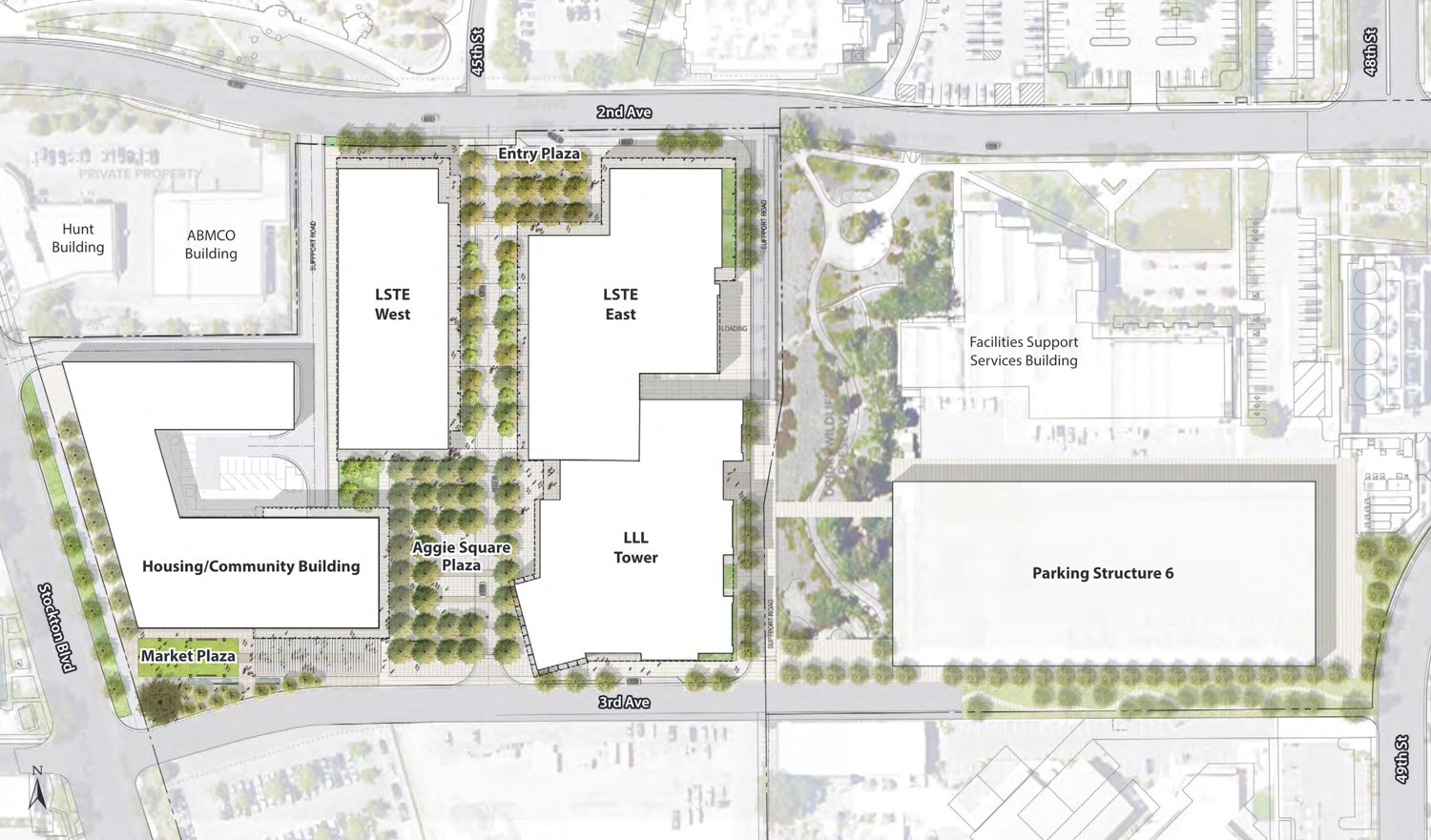 Aggie Square full site plan, image courtesy UC Davis