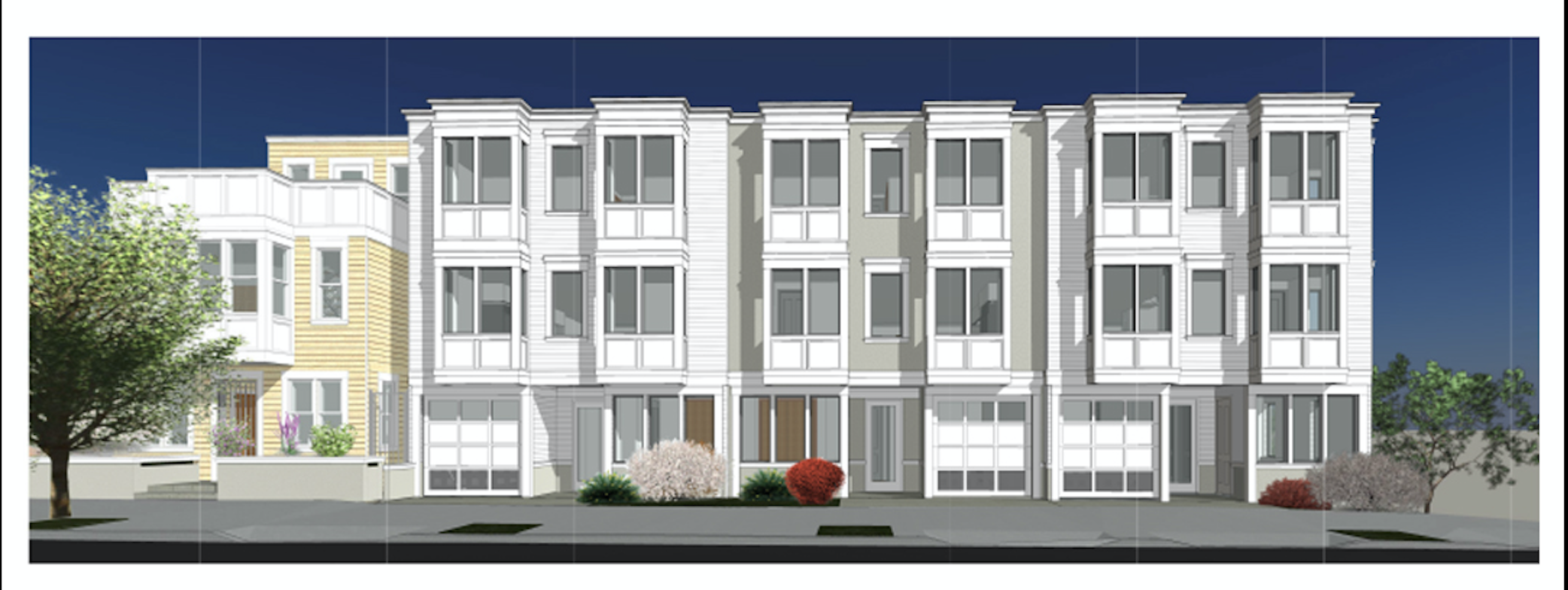 Proposed Elevation of 938, 950, 960 Jamestown Avenue 