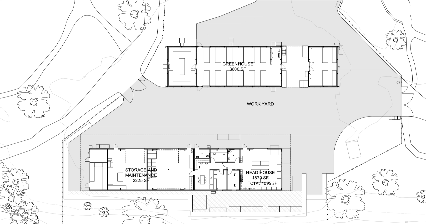 Work Yard and Floor Plan Botanical Garden Nursery