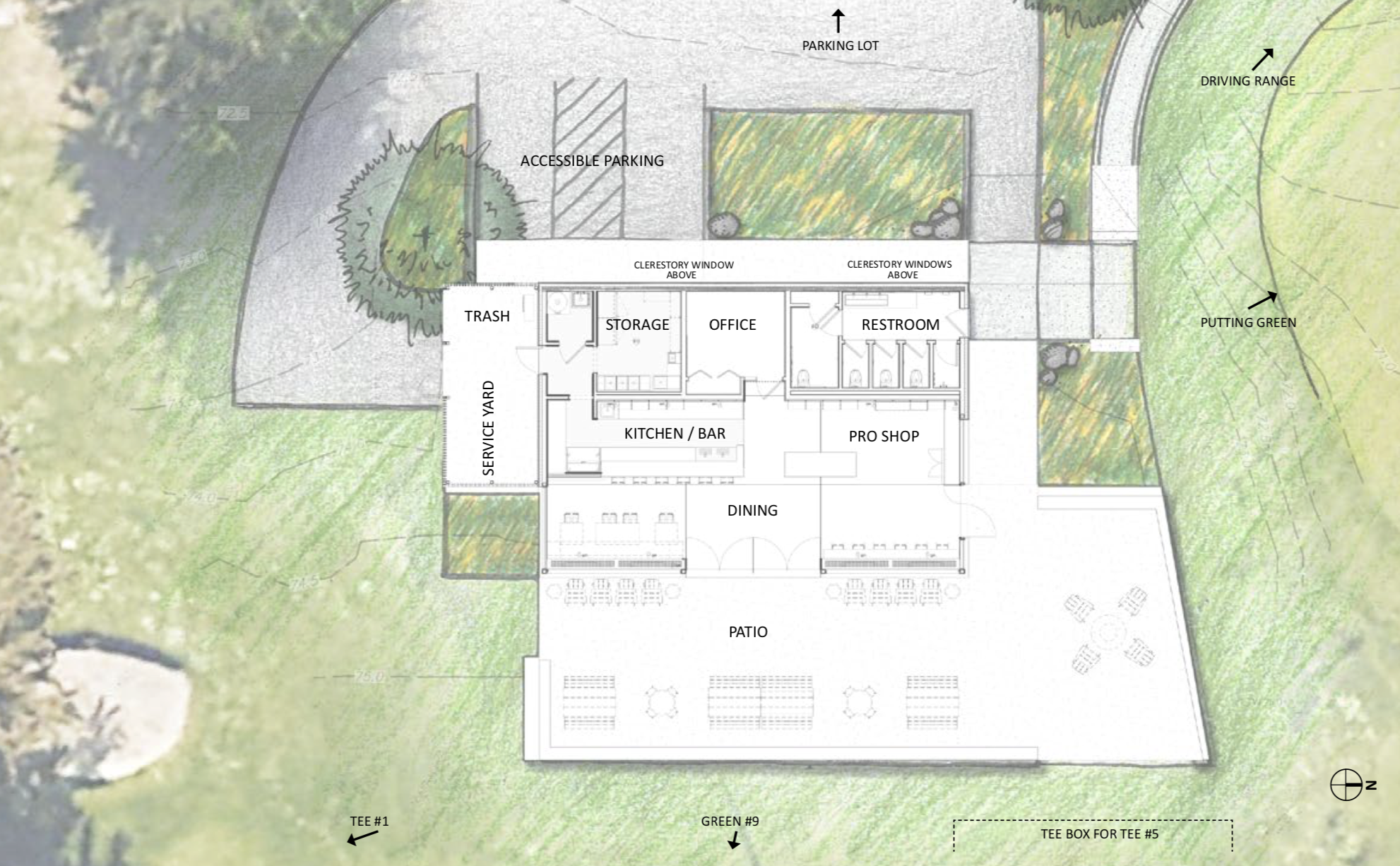 golf clubhouse layout