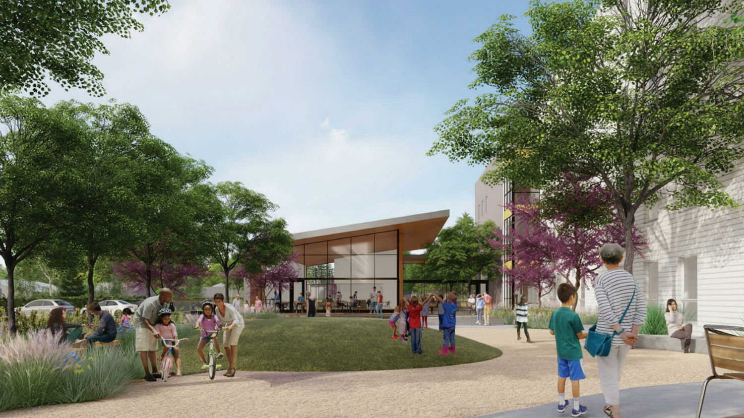 1345 Willow Road community space, rendering by Mithun