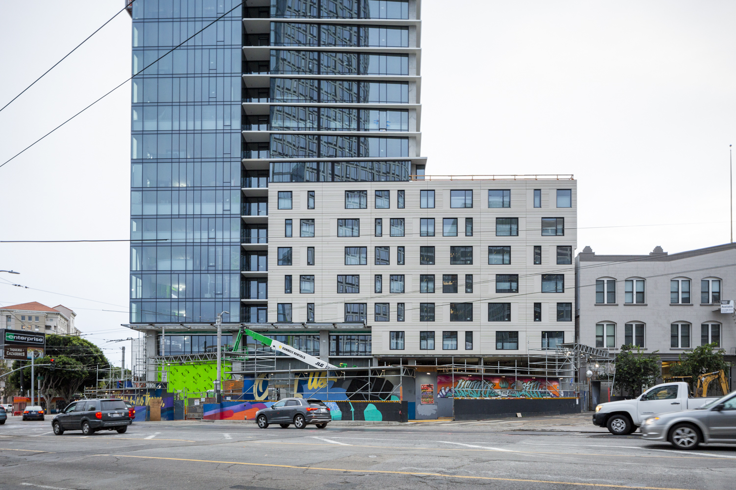 30 Otis Street Tops Out, Facade Nearly Complete in SoMa