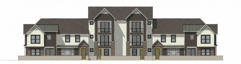 Modern Farmhouse elevation for Edgeview at the Cove, drawing by JDA