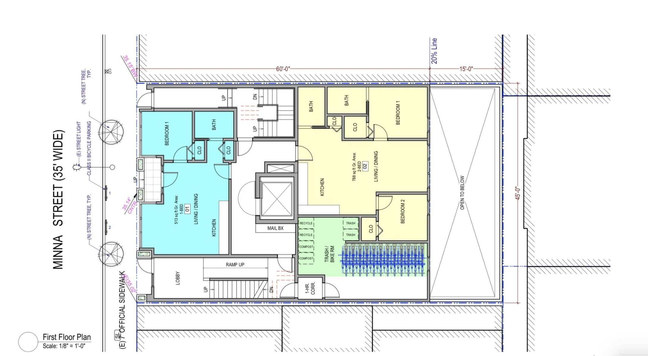 Proposed First Floor Plan Minna Street