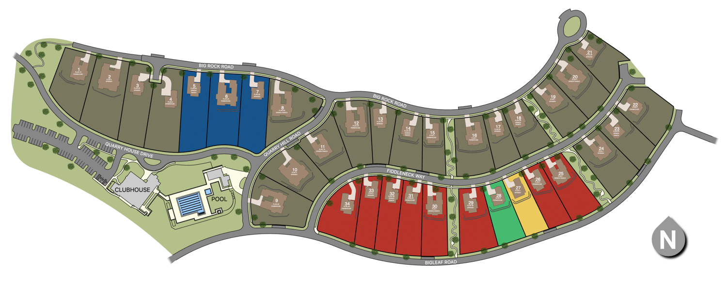 Relevae development site map, rendering courtesy Landsea Homes