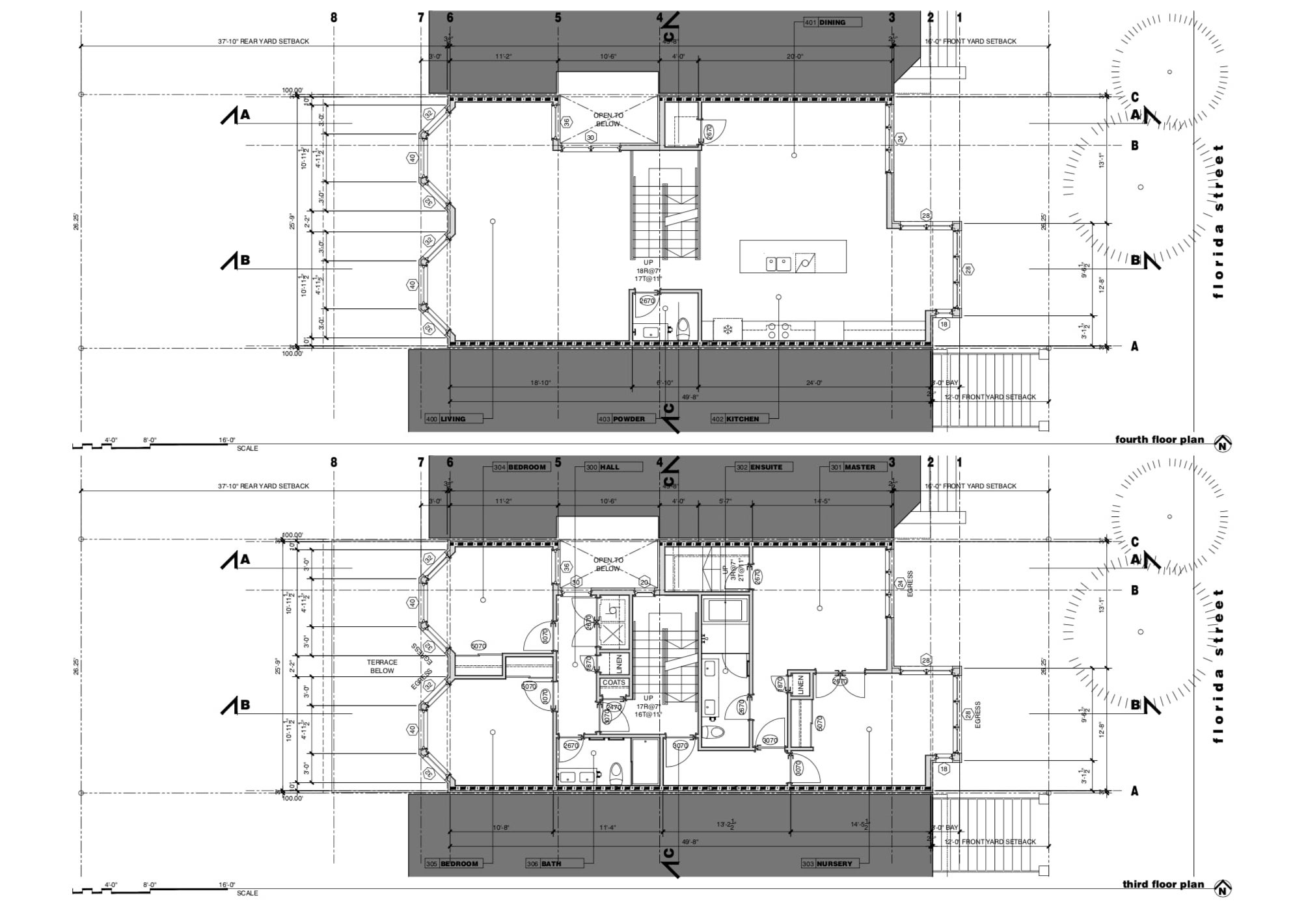 1068 Florida Street Floor Plans 3rd and 4th