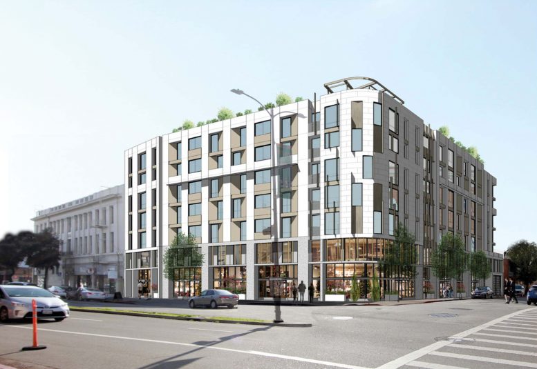 2176 and 2150 Kittredge Street, rendering design by Kava Massih Architects