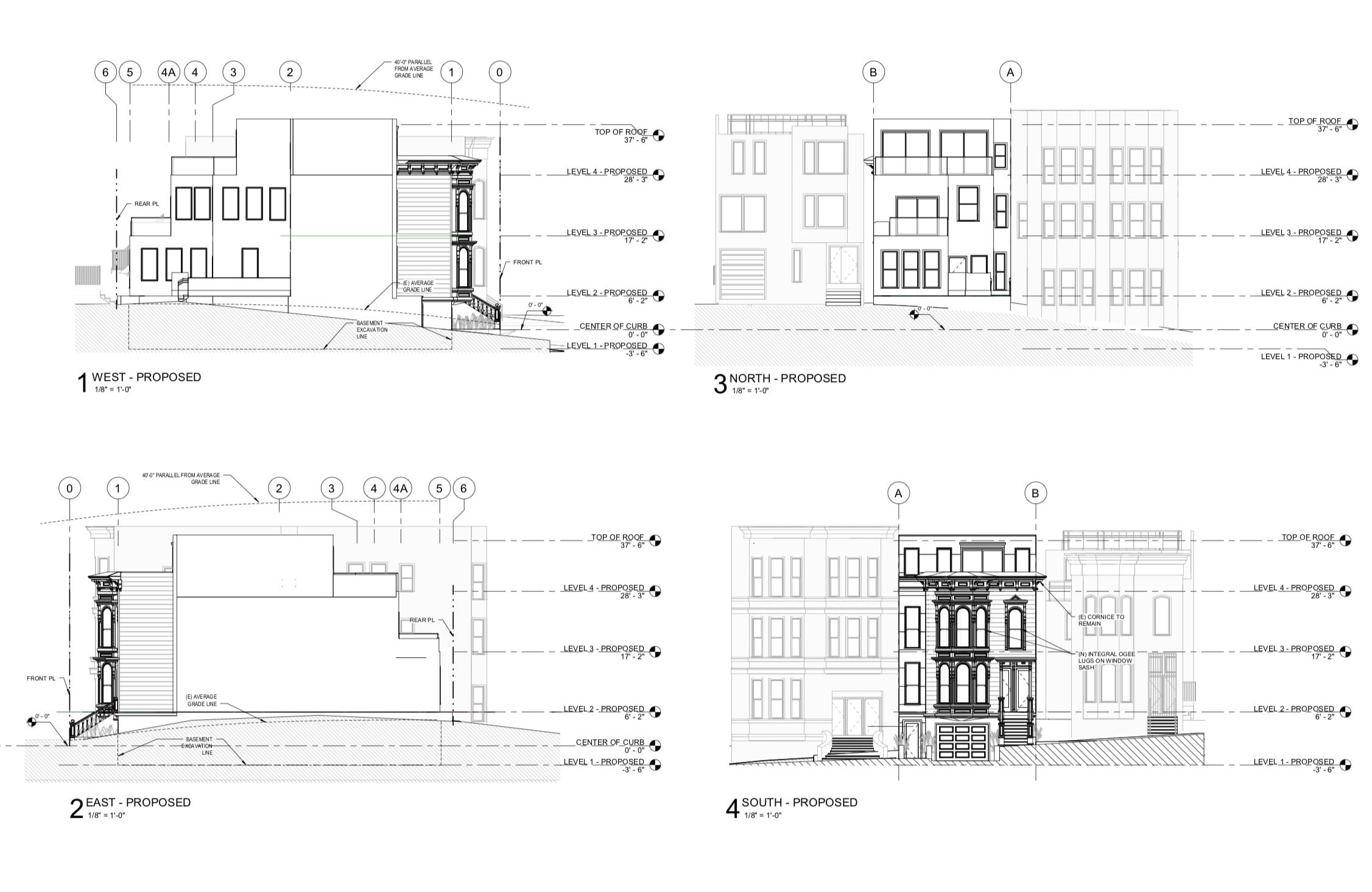 653-655 Fell Street Proposed Elevations