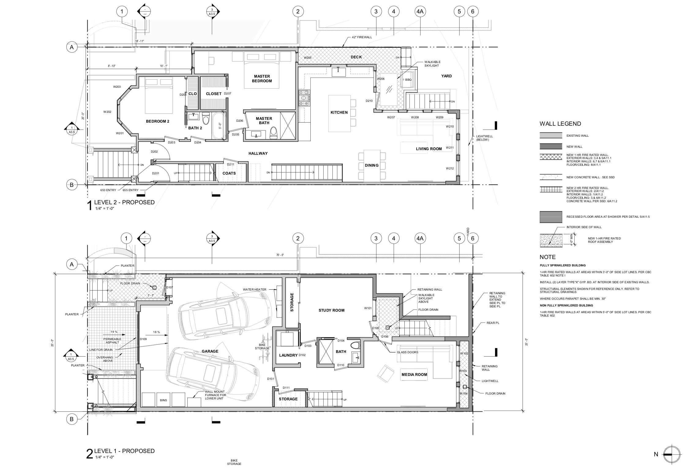 653-655 Fell Street Proposed Floor Plans