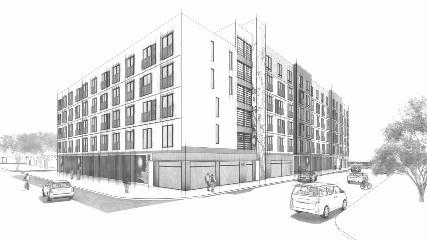 802 South 1st Street between East Virginia Street and South 2nd Street, illustration via AO Architects
