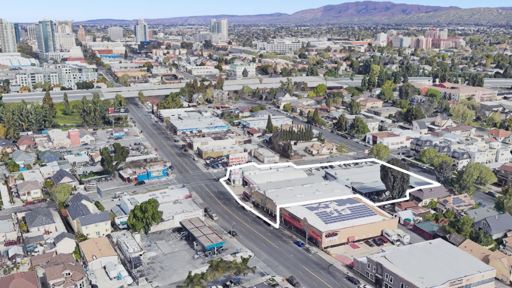 802 South 1st Street, image via Google Satellite with parcel outlined