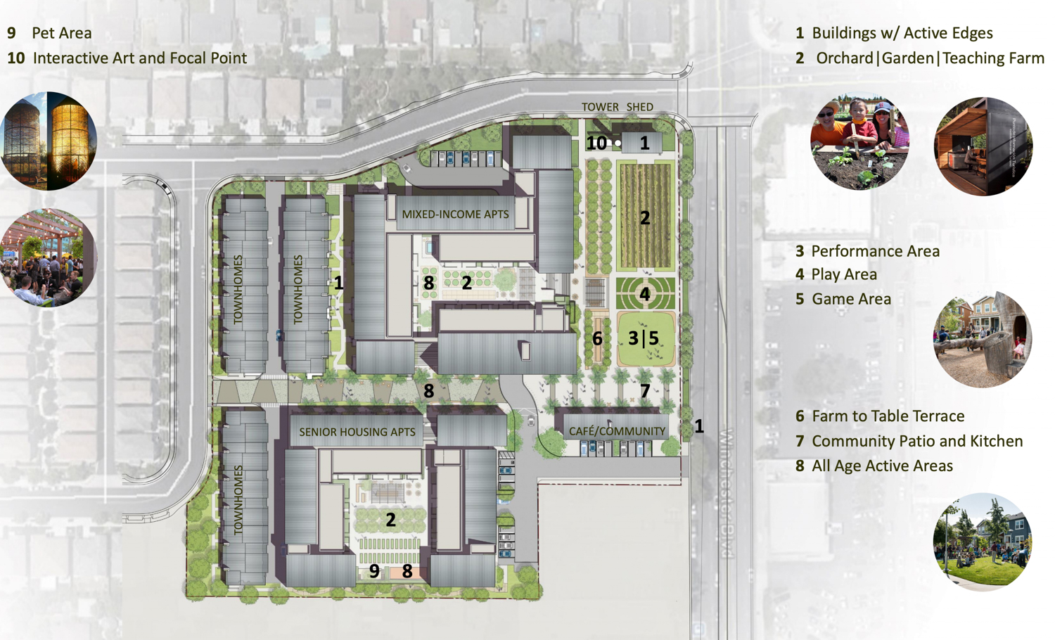 Agrihood site plan, rendering courtesy Santa Clara Gov