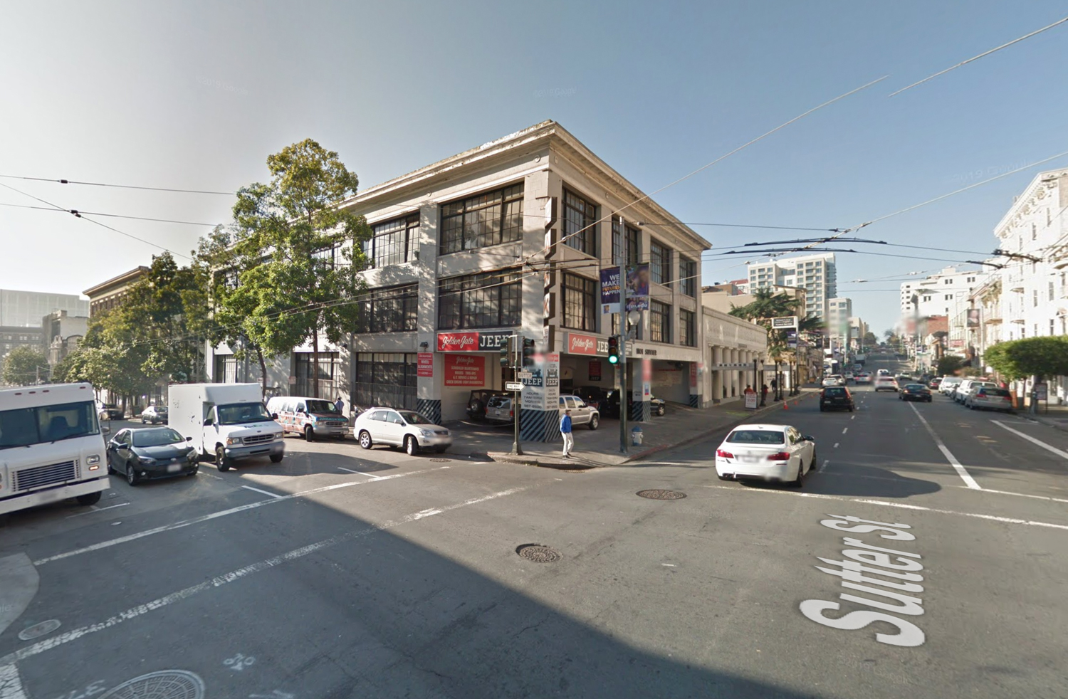 1101 Sutter Street, a landmarked building, image via Google Street View
