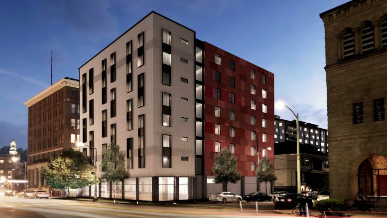 2125 Telegraph Avenue evening perspective, rendering by Gensler