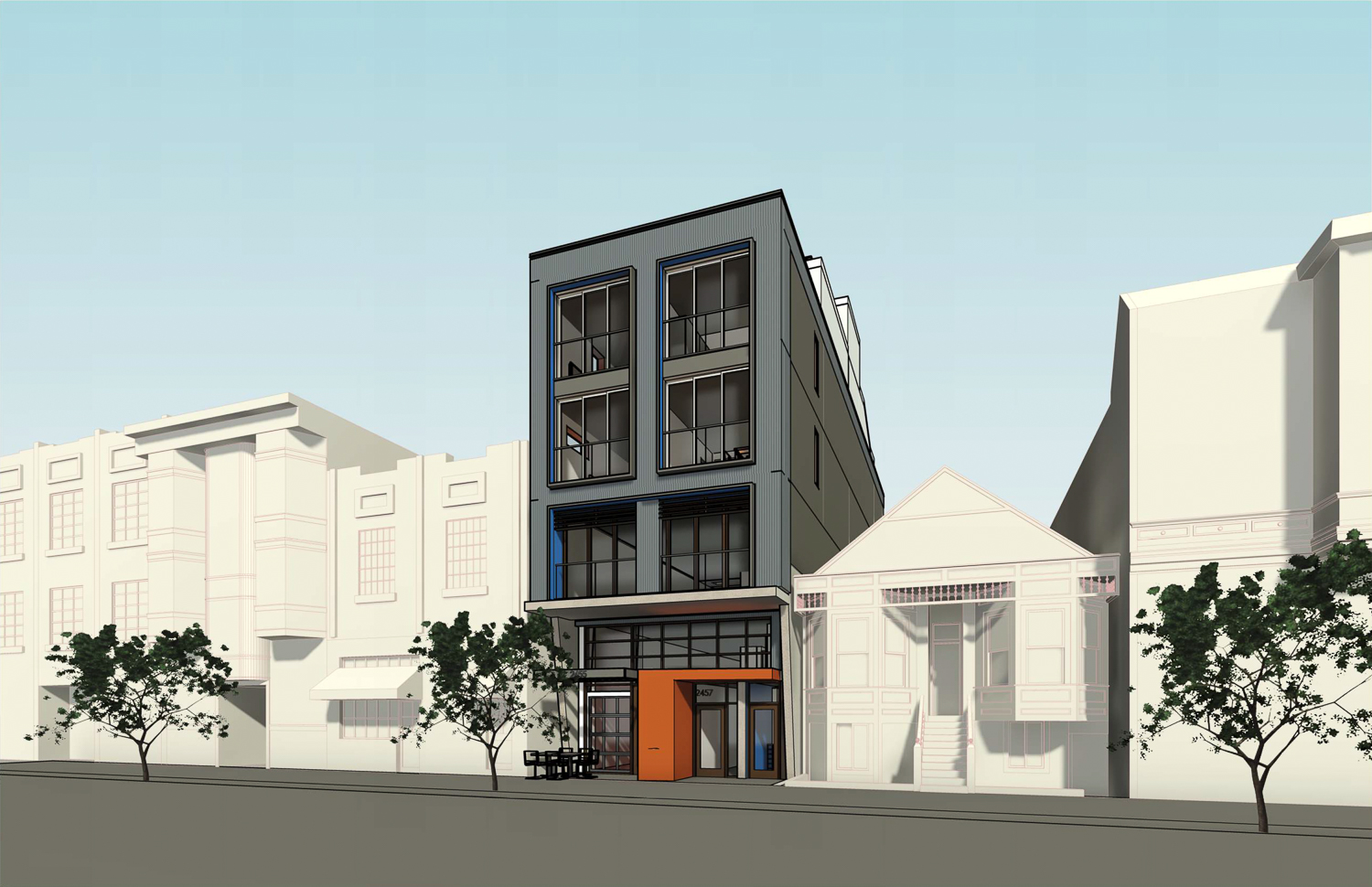 2455 Harrison Street, rendering by Kerman Morris Architects