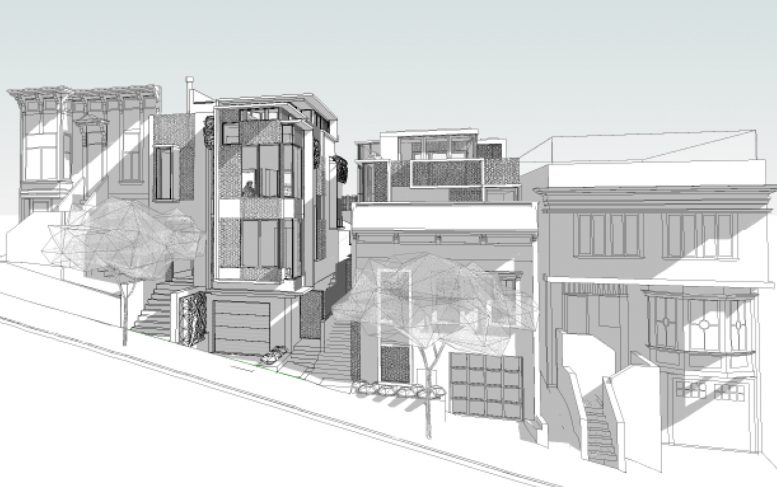 315 Rutledge Street establishing view, illustration by Does Architecture
