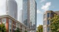 98 Franklin Street with One Oak to its left, rendering by Skidmore Owings & Merrill