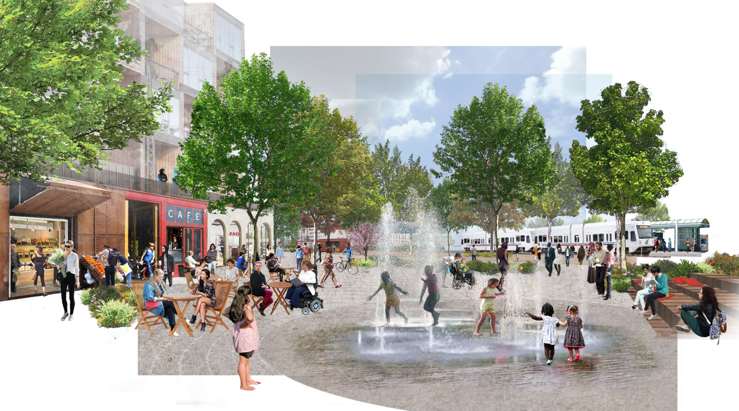 Google Middlefield Park Ellis Plaza, rendering courtesy Google