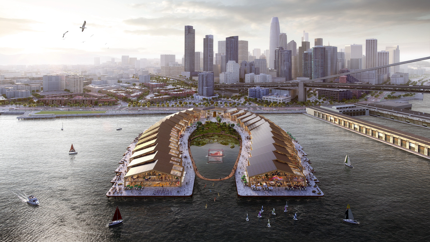 Pier 30-32 proposal, design by Heatherwick Studio