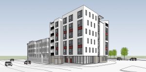 1196 Columbus Avenue with density bonus, rendering by Elevation Architects
