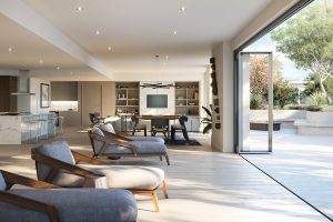 188 West Saint James lounge, rendering courtesy C2K Architects