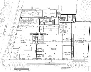 2129 Shattuck Avenue ground level floor plan, design by JRDV Architects