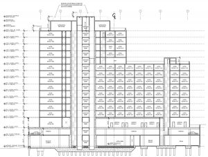 2129 Shattuck Avenue vertical cross section, elevation by JRDV Architects