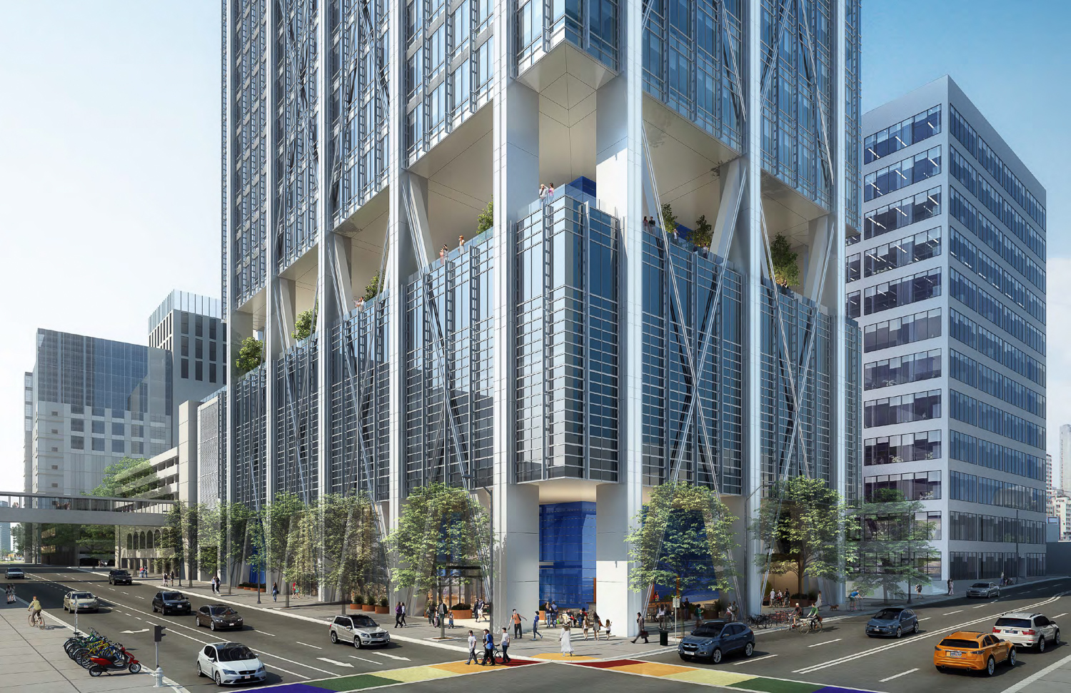 415 20th Street podium, rendering from Hines