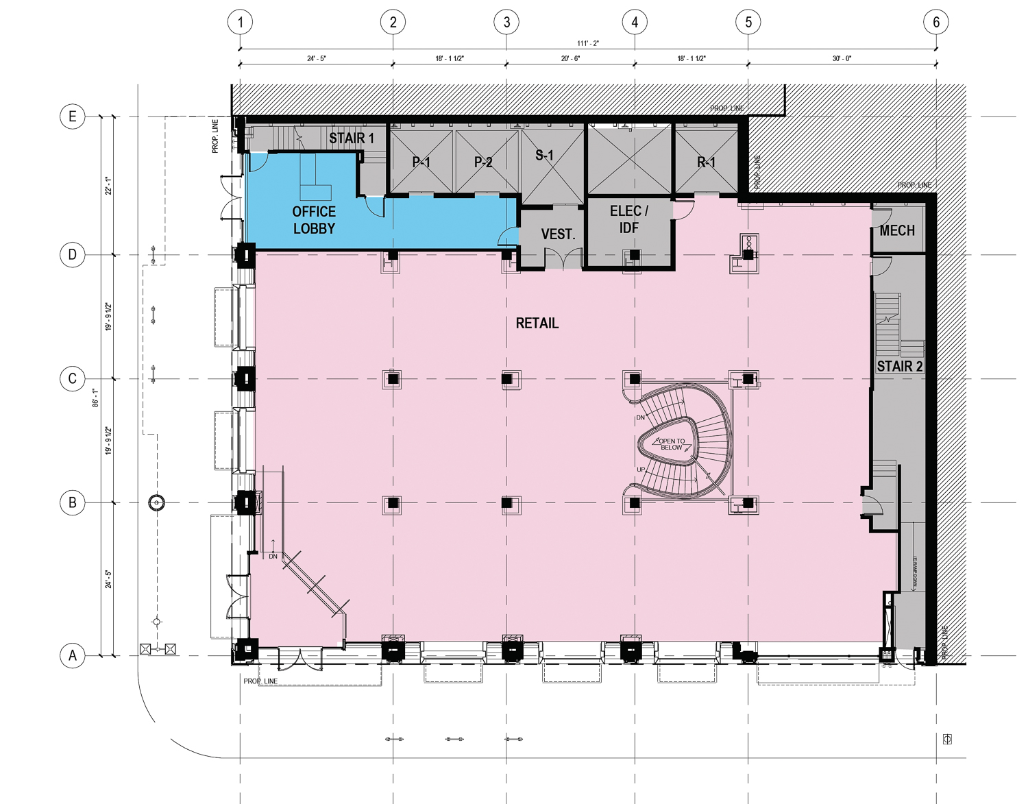 48 Stockton Street first-floor plan, design by Gensler