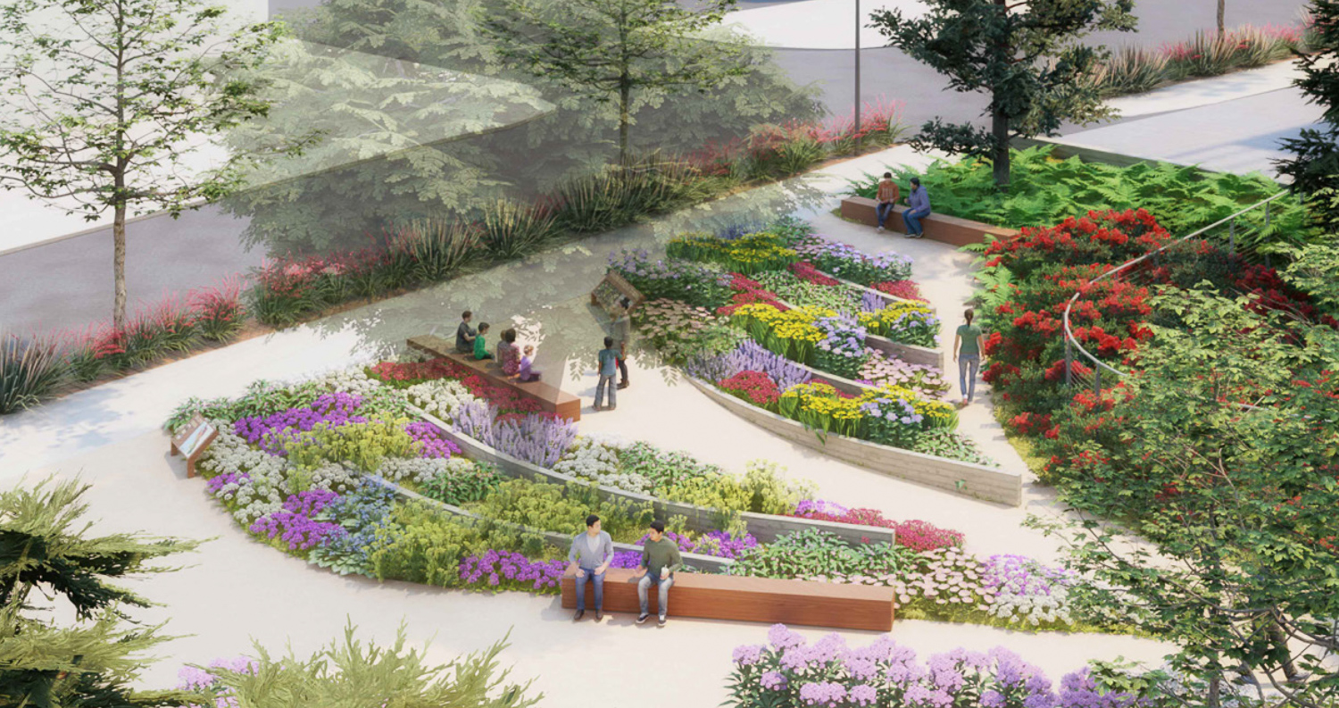 600 Addison Street Ohlone Medicinal Garden Design, design by Gensler with TLS Landscape Architecture