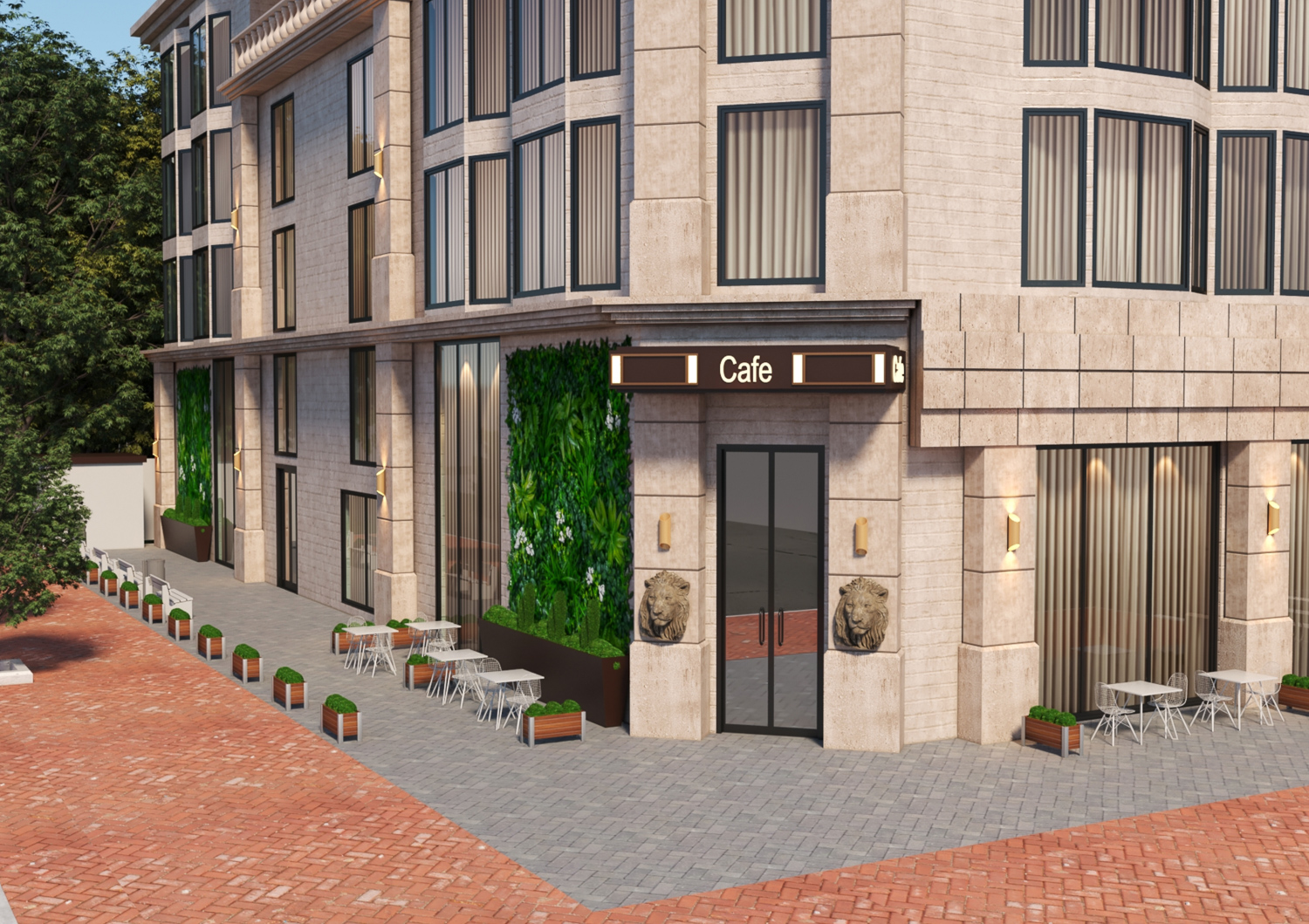 615 Stockton Avenue cafe entry, illustration from Infinite Investment Realty