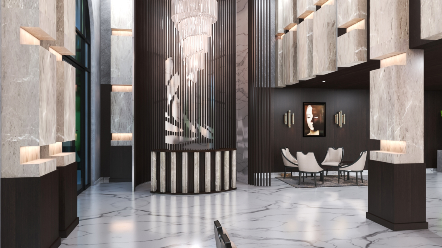 615 Stockton Avenue lobby, illustration from Infinite Investment Realty