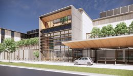 Behavioral Health Services Center entry, rendering from Santa Clara County