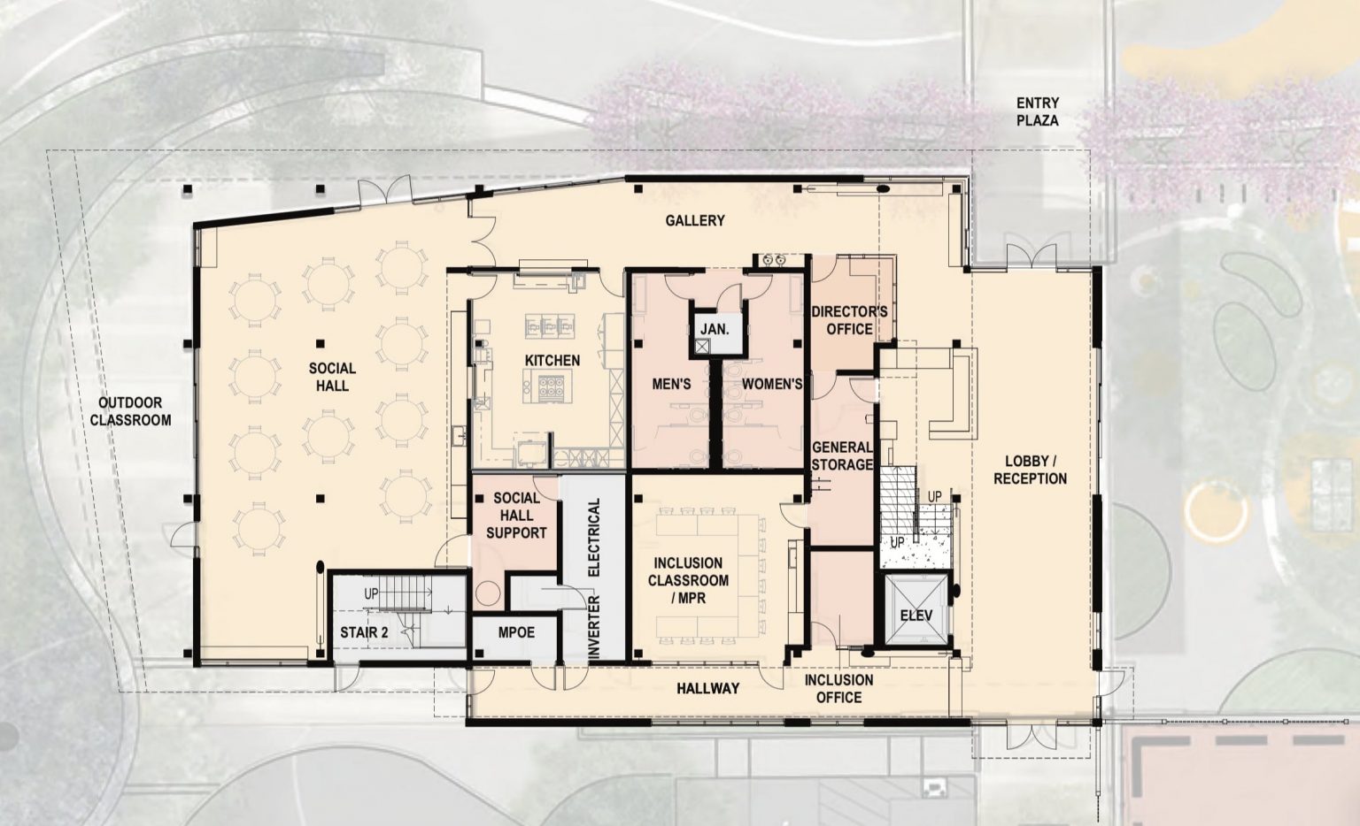 Design Updates for Mosswood Park Community Center, Piedmont Avenue, Oakland