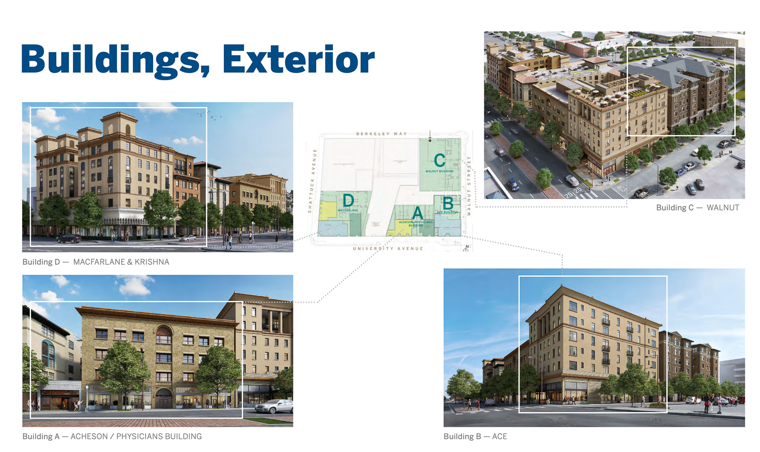 Modera Acheson Commons building exteriors, rendering by Sky Design