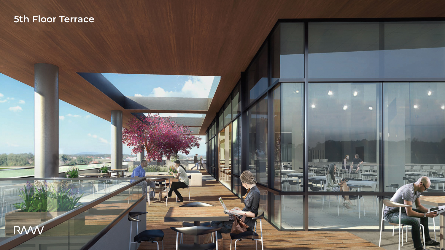 3655 Kifer Street top-floor terrace, rendering by RMW Architecture and Interiors