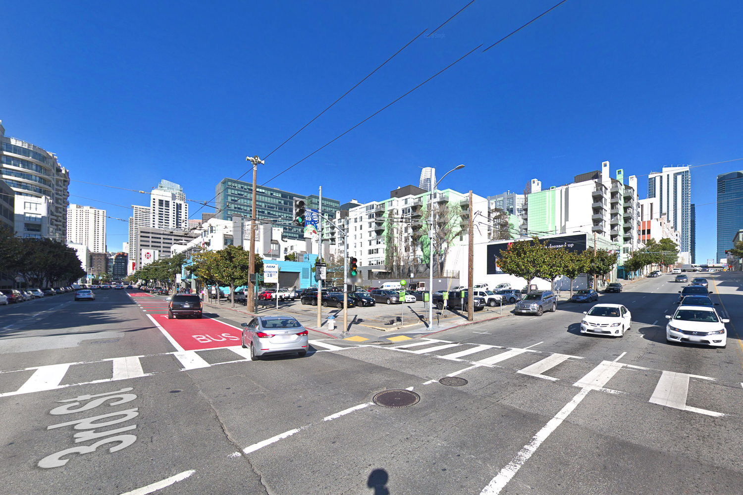 395 3rd Street surface parking, image via Google Street view
