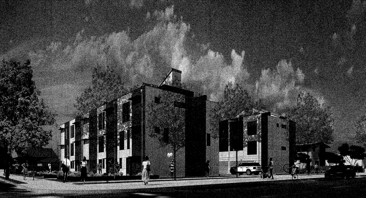 797 South Almaden Avenue low-resolution photocopy, rendering by Lowney Architects