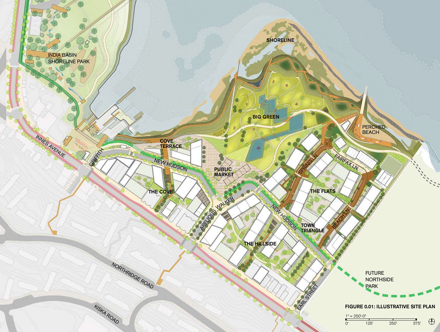 India Basin site map, development by BUILD and the RPD
